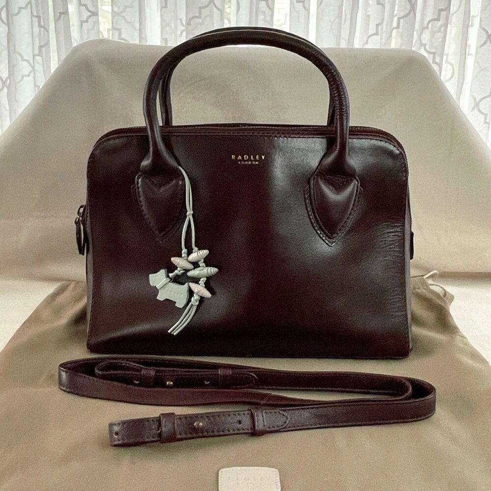 NWOT! RADLEY LONDON "Aldgate" Medium Multiway Satchel/Handbag/Tote in Dark Brown